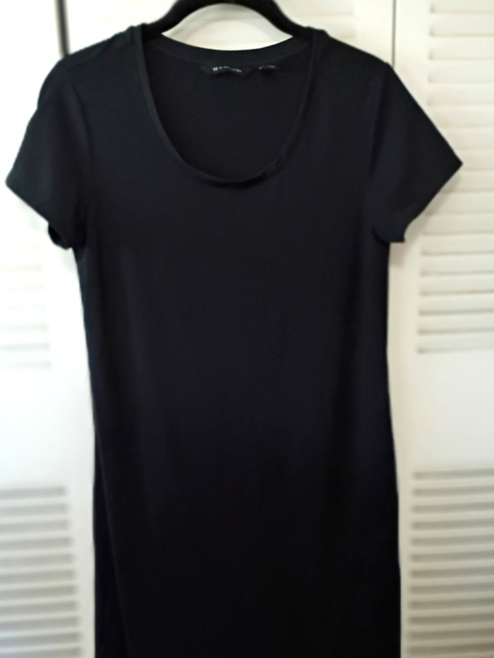H by HALSTON Black Tee Shirt Dress PXS P XS
